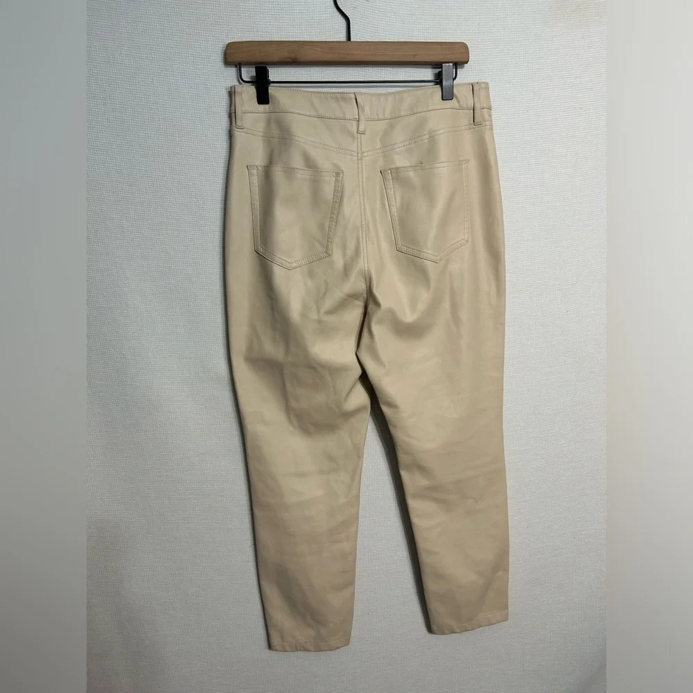 Free people cream pleather pants